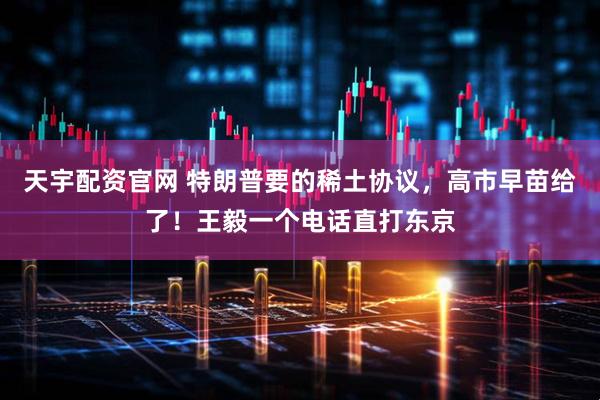 天宇配资官网 特朗普要的稀土协议,高市早苗给了!王毅一个电话直打东京