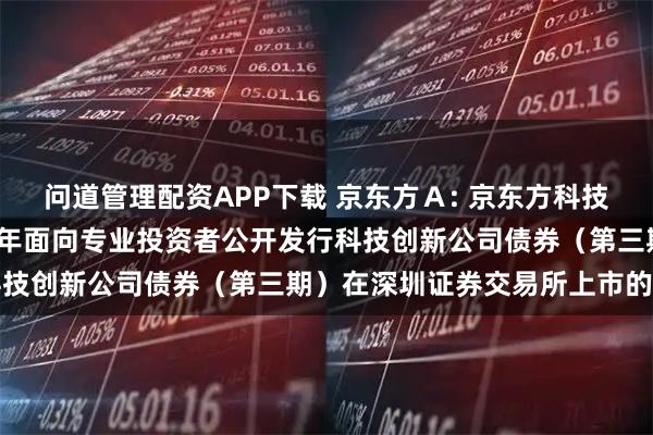 问道管理配资APP下载 京东方Ａ: 京东方科技集团股份有限公司2025年面向专业投资者公开发行科技创新公司债券（第三期）在深圳证券交易所上市的公告